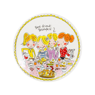 Afbeelding van Blond Amsterdam bord 22 cm girls Even bijkletsen