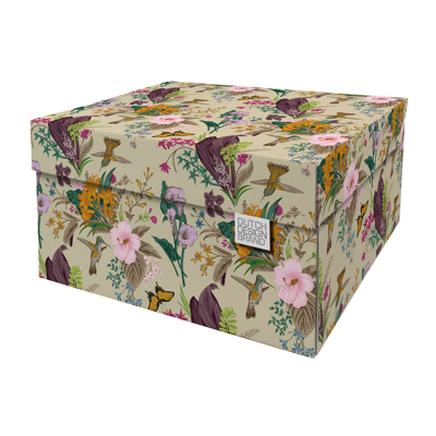 Afbeelding van Dutch Design Brand Opbergbak Storage Box Van Karton Botanical Botanisch 38,9x31,3x20,6cm