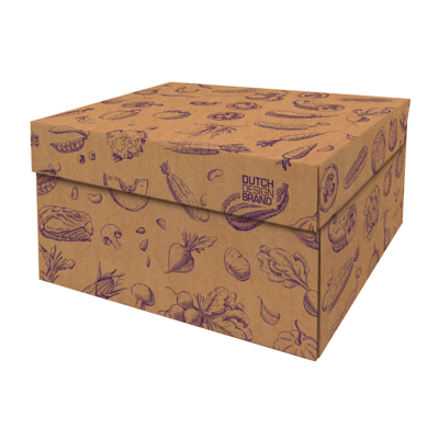 Afbeelding van Dutch Design Brand Opbergbak Storage Box Van Karton Vegetables Groenten 38,9x31,3x20,6cm