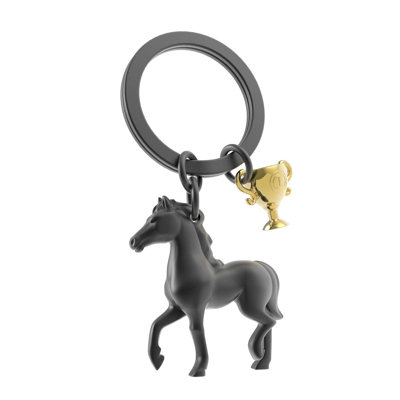 Afbeelding van Metalmorphose Sleutelhanger Animals Paard Met Trofee Zwart Goud