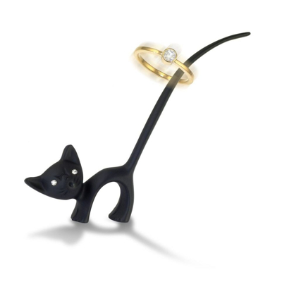 Afbeelding van Invotis ringhouder kat zwart