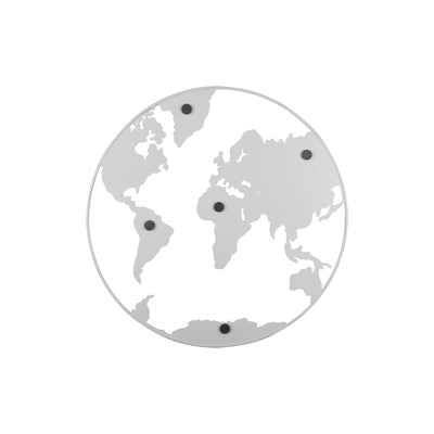 Afbeelding van Pt Memobord World Map Wit 50x0,6cm