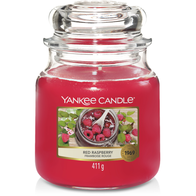 Afbeelding van Yankee Candle Geurkaars Medium Red Raspberry 13 cm / ø 11