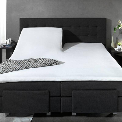 Afbeelding van DreamHouse Bedding Splittopper molton hoeslaken white 160 x 200/220