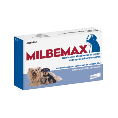 Afbeelding van Milbemax kleine hond / puppy 4 tabletten