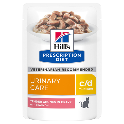 Afbeelding van Hill&#039;s Prescription Diet Feline C/D Multicare Zalm 12X85 GR