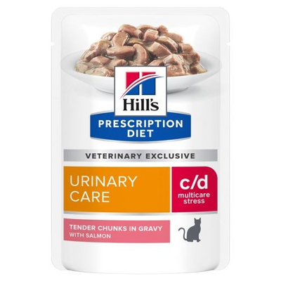 Afbeelding van Hill&#039;s Prescription Diet Feline C/D Urinary Stress Zalm 85 GR (12 stuks)