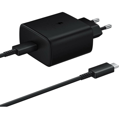 Afbeelding van USB C Thuislader met kabel van Samsung Zwart Kunststof