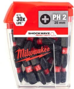 Afbeelding van Milwaukee Shockwave 25mm PH2 (25 Stuks)