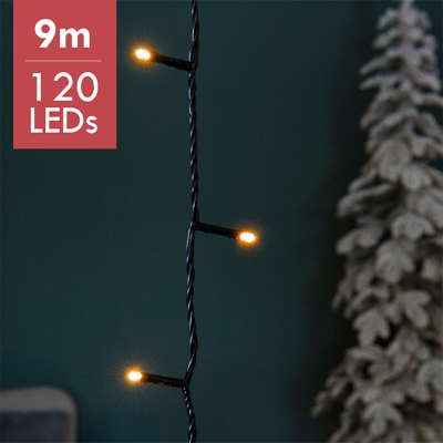 Afbeelding van 9m LED kerstboomverlichting Goud 120 lampjes Dimbaar