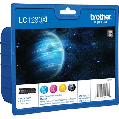 Afbeelding van Brother LC 1280XLVALBP Inktcartridge 4 kleuren Voordeelbundel Hoge capaciteit