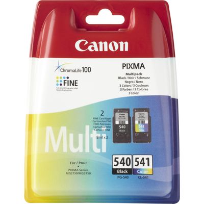 Afbeelding van Canon PG 540 / CL 541 Inktcartridge Zwart + 3 kleuren Voordeelbundel