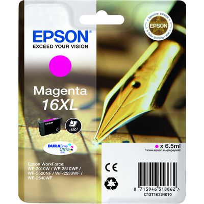 Afbeelding van Epson 16XL (C13T16334012) Inktcartridge Magenta Hoge capaciteit