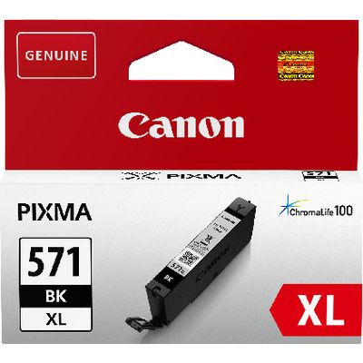 Afbeelding van Canon CLI 571BK XL Inktcartridge Zwart Hoge capaciteit