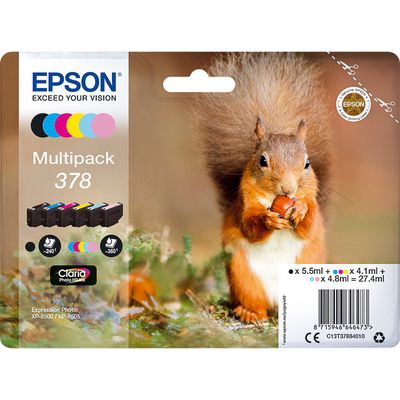 Afbeelding van Epson 378 (C13T37884010) Inktcartridge 6 kleuren Voordeelbundel