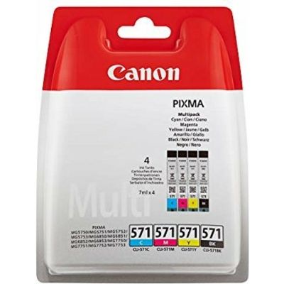 Afbeelding van Canon CLI 571BK/C/M/Y Inktcartridge 4 kleuren Voordeelbundel