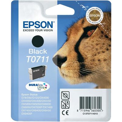 Afbeelding van Epson T0711 (C13T07114010) Inktcartridge Zwart