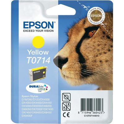 Afbeelding van Epson T0714 (C13T07144010) Inktcartridge Geel