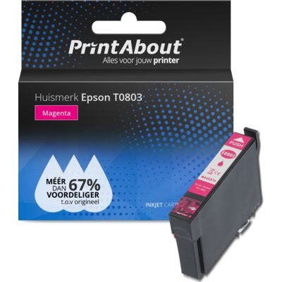 Afbeelding van Huismerk Epson T0803 Inktcartridge Magenta