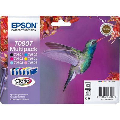 Afbeelding van Epson T0807 Inktcartridge 6 kleuren Voordeelbundel