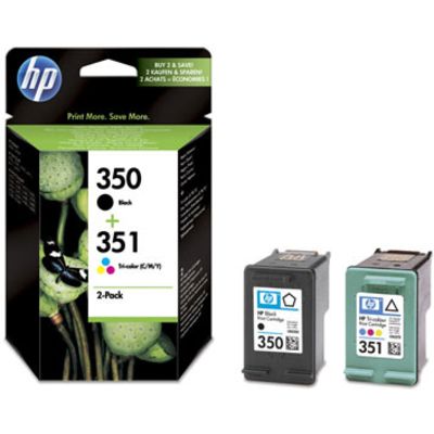 Afbeelding van HP 350+351 (SD412EE) Inktcartridge Zwart + 3 kleuren Voordeelbundel
