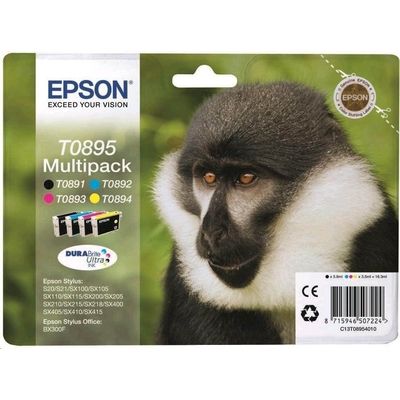 Afbeelding van Epson T0895 Inktcartridge 4 kleuren Voordeelbundel