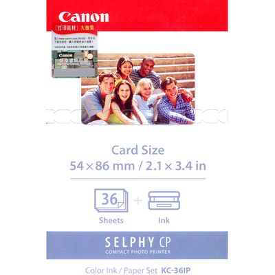 Afbeelding van Canon Fotopapier KC 36IP Creditcard size 54x86mm Inkt/Papier set