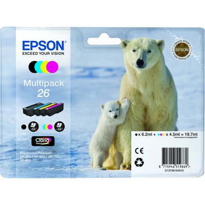 Afbeelding van Epson Inktcartridge T2616 Zwart and Tri color o.a voor Expression XP 800