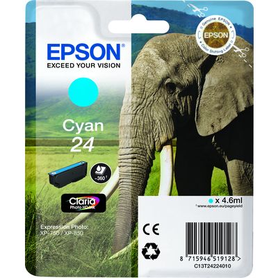 Afbeelding van Epson 24 (C13T24224012) Inktcartridge Cyaan