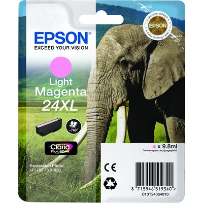 Afbeelding van Epson 24XL (C13T24364012) Inktcartridge Licht magenta Hoge capaciteit