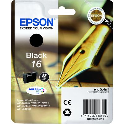 Afbeelding van Epson 16 (C13T16214012) Inktcartridge Zwart
