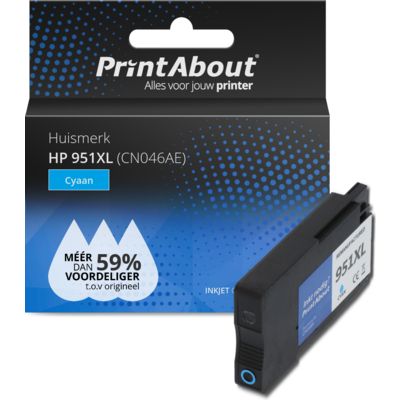 Afbeelding van Huismerk HP 951XL (CN046AE) Inktcartridge Cyaan Hoge capaciteit