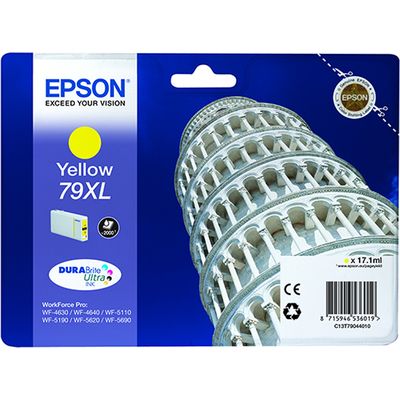 Afbeelding van Epson 79XL (T79044010) Inktcartridge Geel Hoge capaciteit