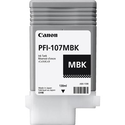 Afbeelding van Canon PFI 107MBK Inktcartridge Mat zwart