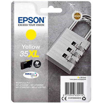 Afbeelding van Epson 35XL (T3594) Inktcartridge Geel Hoge capaciteit