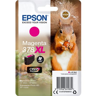 Afbeelding van Epson Inktcartridge Magenta 378XL Eekhoorn voor o.a XP 15000