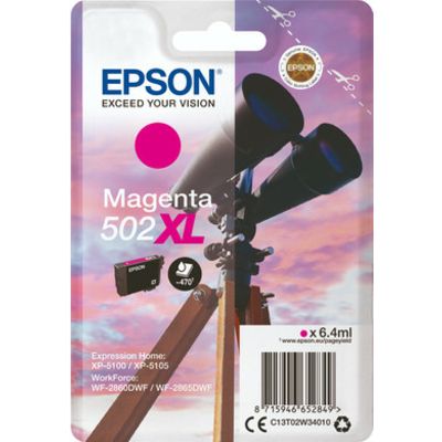 Afbeelding van Epson 502XL (C13T02W34010) Inktcartridge Magenta Hoge capaciteit