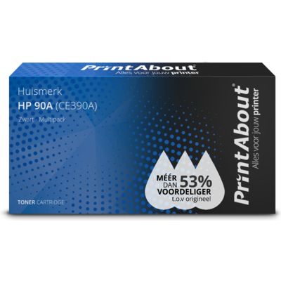 Afbeelding van Huismerk HP 90A (CE390AD) Toner Zwart Voordeelbundel 2 pack