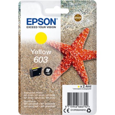 Afbeelding van Epson 603 (C13T03U44010) Inktcartridge Geel