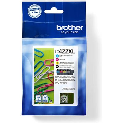 Afbeelding van Brother LC 422XLVAL Inktcartridge 4 kleuren Voordeelbundel Hoge capaciteit
