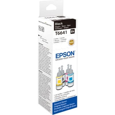 Afbeelding van Epson Inktfles T6641 zwart 70 ml 1 pack EcoTank o.a Voor ET 2650, ET4500