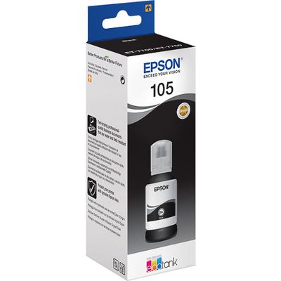 Afbeelding van Epson Inktfles 105 EcoTank Pigment Zwart voor ET 7700 en 7750