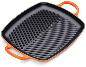 Afbeelding van Le Creuset grillplaat rechthoekig oranje 30 x 27 cm