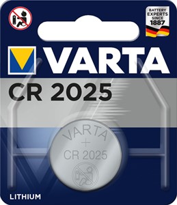 Afbeelding van Varta Knoopcel batterij lithium cr2025 / dl2025 6025101401