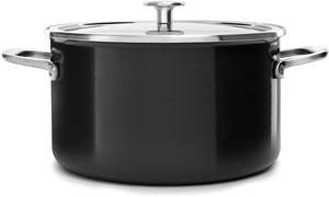 Afbeelding van KitchenAid Kookpan Steel Core Enamel Onyx Zwart ø 24 cm / 6 Liter