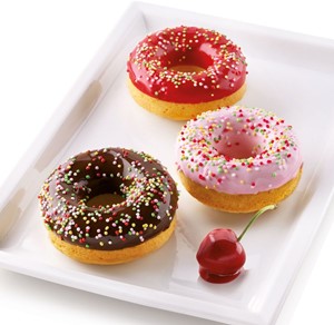 Afbeelding van Silikomart Siliconen Bakvorm Donuts (6x) Ø7,5x2,8cm