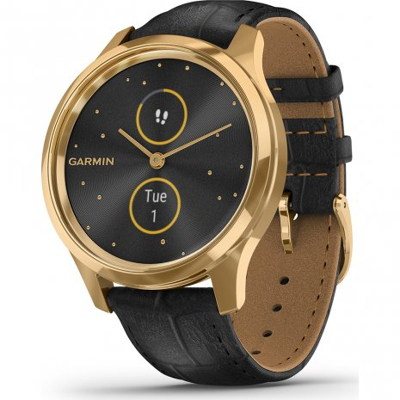 Afbeelding van Garmin Vívomove Luxe 010 02241 02 smartwatch Smart Watches horloge Goudkleur