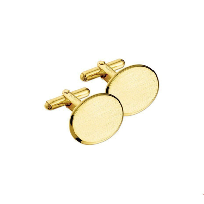 Afbeelding van Trendjuwelier huiscollectie 4009933 gouden manchetknopen ovaalvormig