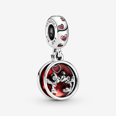Afbeelding van Pandora 799298C01 Disney Mickey Mouse &amp; Minnie Love and Kisses Hangende Bedel Bedels horloge BlauwZilverkleur