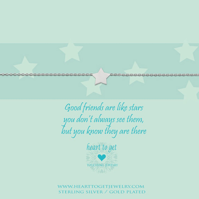 Afbeelding van Heart To Get B105STA13S Armband Star Good Friends are.... zilver